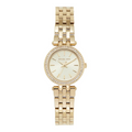 Michael Kors ‘Darci’, Gold-Tone Stainless Steel, Champagne Dial with Crystal Bezel, Ladies Quartz Watch – MK3295