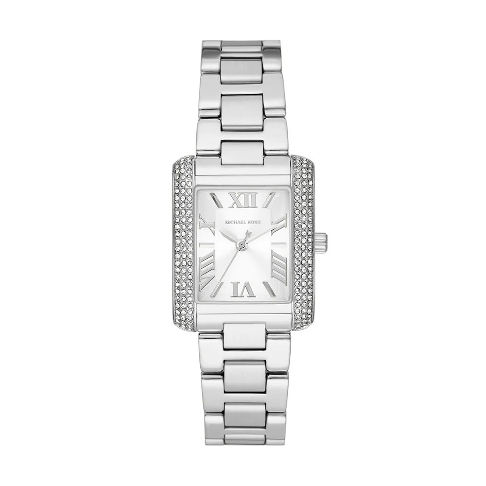 MICHAEL KORS EMERY SILVER-TONE STAINLESS STEEL WATCH – MK4642