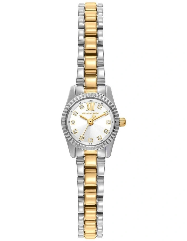 MICHAEL KORS EXTRA MINI WHT DIAL WITH 2 TONE METAL BAND MK4903