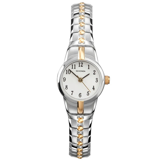 SEKONDA TWO TONE WHT DIAL 20MM SK4091