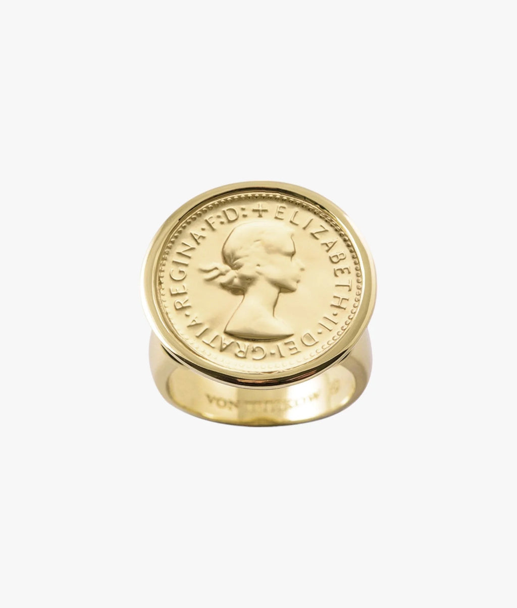 Von Treskow, Sixpence Coin Ring - VTR9-Y