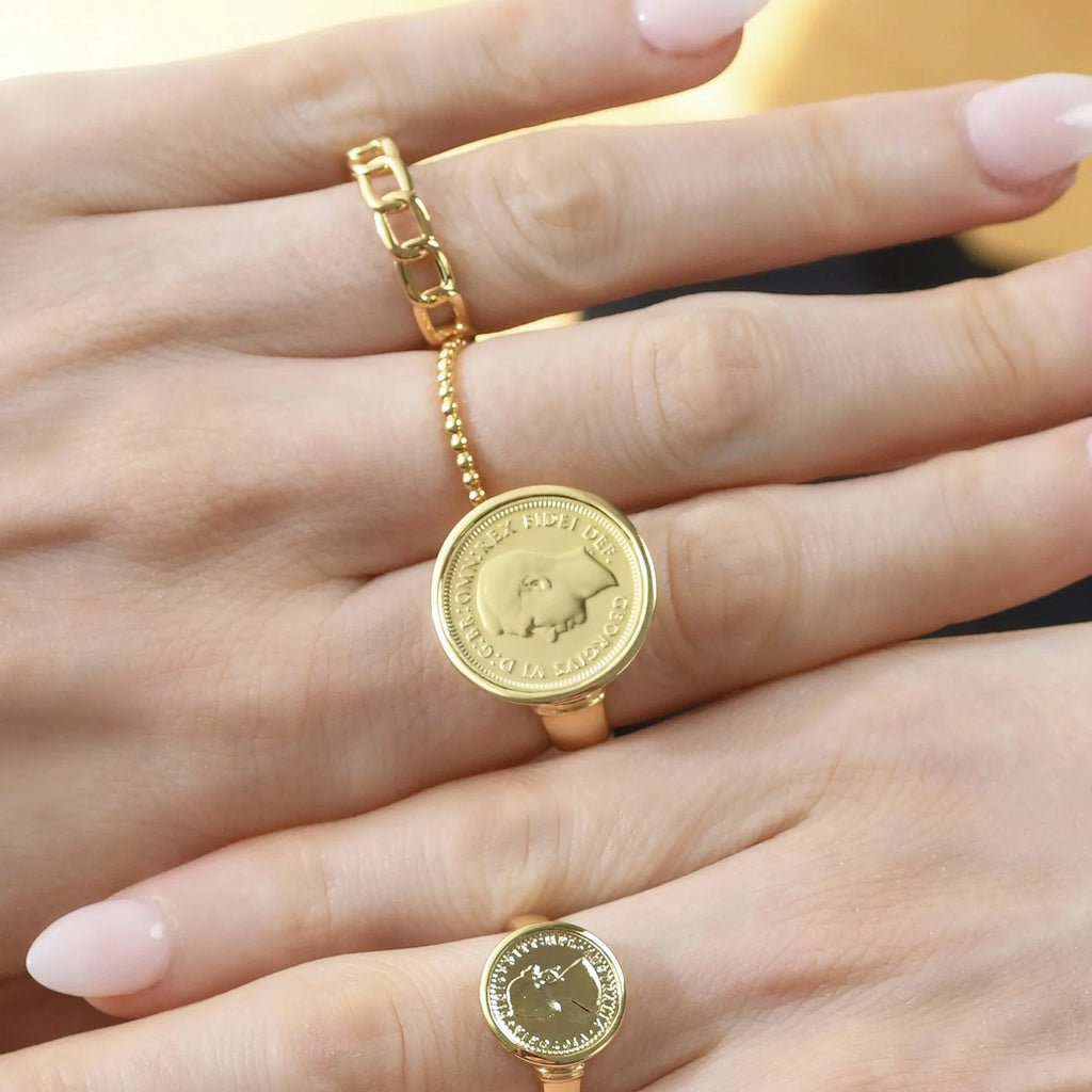 Von Treskow, Sixpence Coin Ring - VTR9-Y