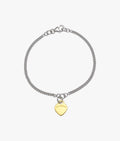 VT CURB BRACELET WITH VT FLAT HEART