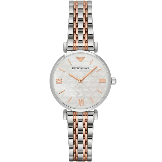 Emporio Armani Gianni T-Bar, White Dial Quartz Women’s Watch – AR1987