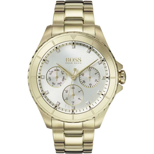 HUGO BOSS PREMIERE, GOLD CHRONOGRAPH LADIES WATCH - 1502445
