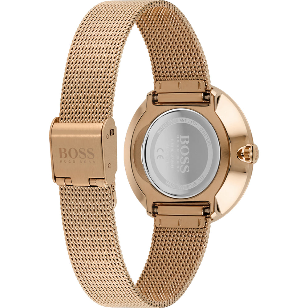 Hugo Boss Praise, Rose Gold Mesh Ladies Watch – 1502548