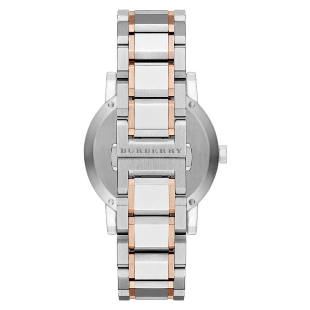 BURBERRY THE CITY, SILVER DIAL TWO-TONE UNISEX WATCH – BU9006