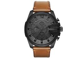 DIESEL BROWN LEATHER BAND BLACK DIAL W/ SUB-DIAL CHRONOGRAPH AND DATE