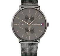 TOMMY HILFIGER JENNA, GREY DIAL STAINLESS STEEL MESH LADIES' WATCH – 1781945