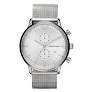 EMPORIO ARMANI GIANNI XLARGE, SILVER DIAL STAINLESS STEEL MESH MEN'S CHRONOGRAPH WATCH – AR0390