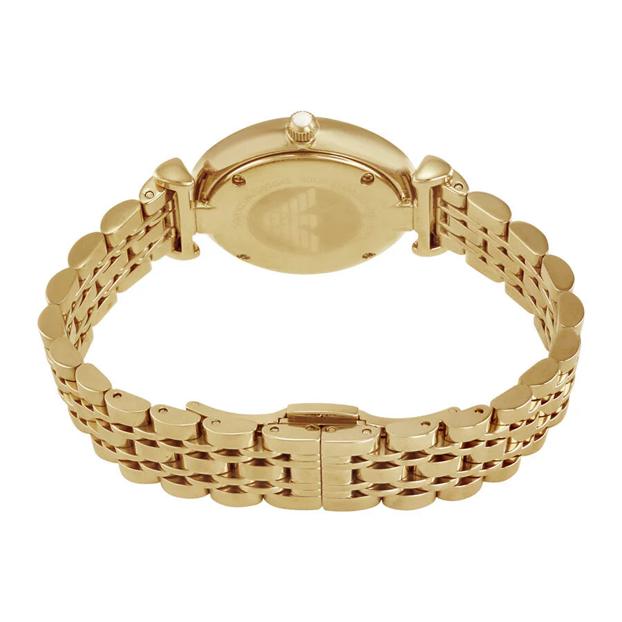 Emporio Armani Gianni T-Bar, Gold Dress Ladies Watch – AR1877