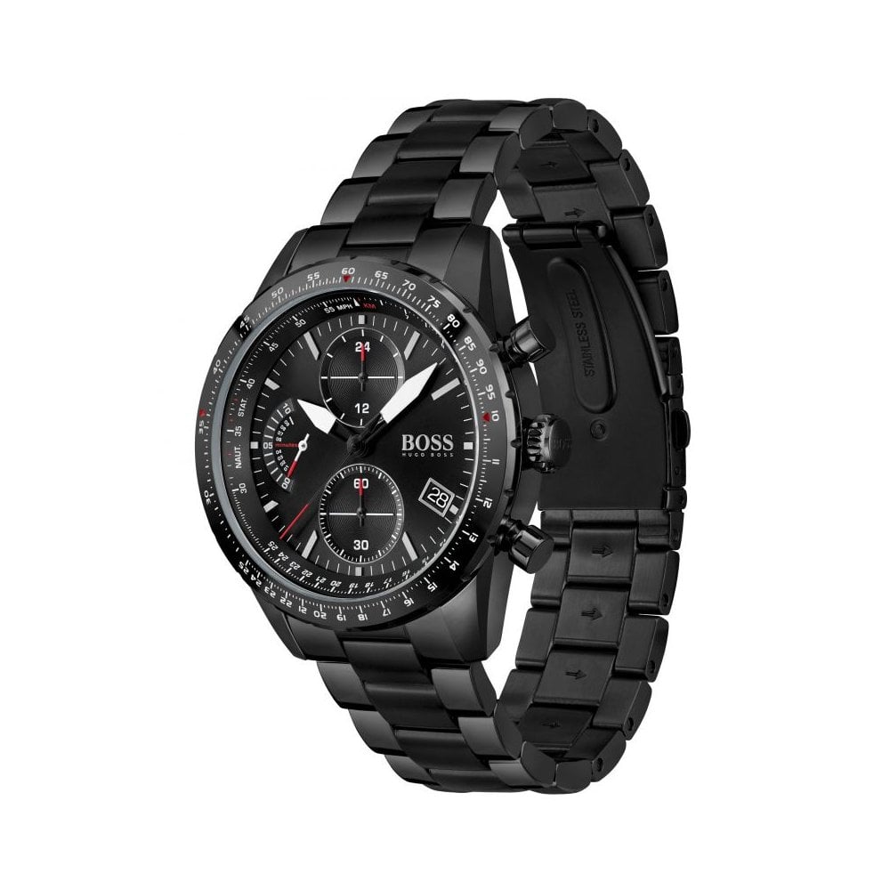 HUGO BOSS PILOT, BLACK CHRONOGRAPH MENS WATCH - 1513854