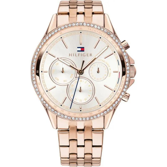 TOMMY HILFIGER LADIES ROSE GOLD S/STEEL 1781978