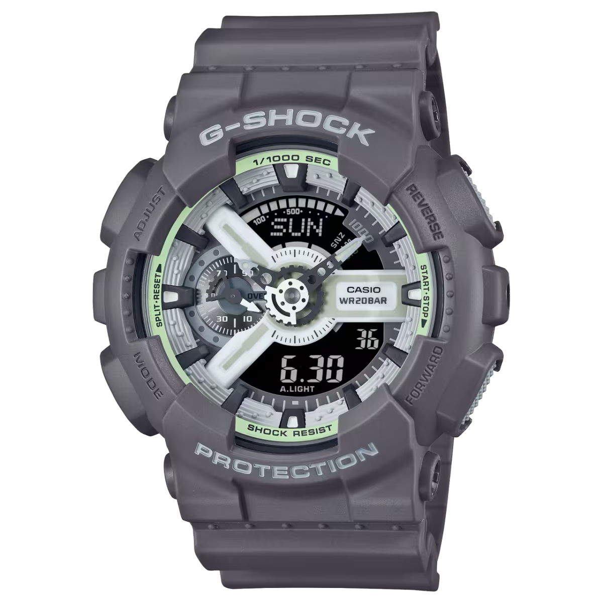 G SHOCK GREY DUO HIDDEN GLOW GA110HD-8A