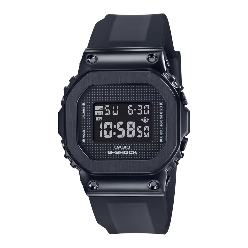 GSHOCK MID SIZE SLI SW/ALARM100M WR BLK LCD RESIN BAND GMS5600SB-1D