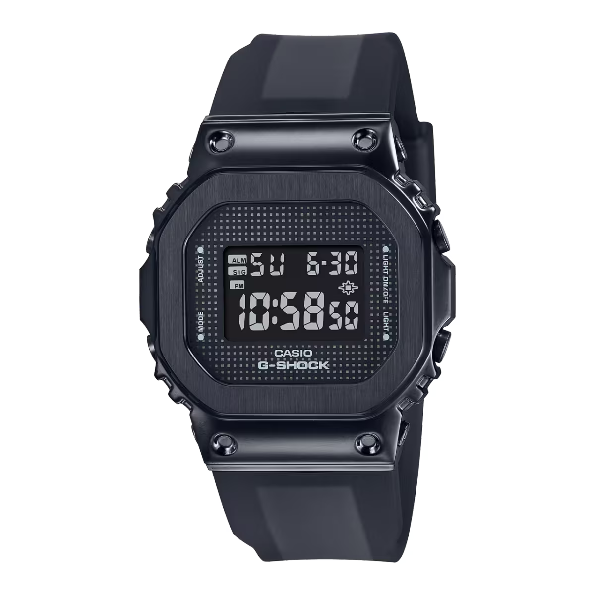GSHOCK MID SIZE SLI SW/ALARM100M WR BLK LCD RESIN BAND GMS5600SB-1D