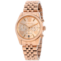 MICHAEL KORS LADIES LEXINGTON CHRONOGRAPH ROSE DIAL WITH ROSE-GOLD METAL BAND MK5569