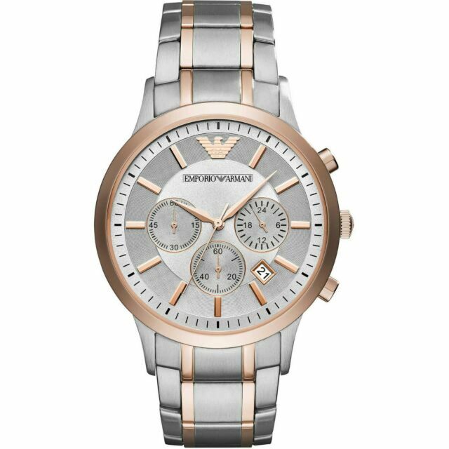 Emporio Armani Men's Chronograph Watch Renato Rose Gold AR11077