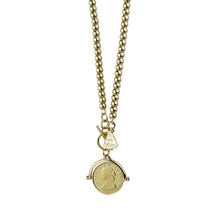 4MM BALL NECKLACE WITH COIN FLIP PENDANT