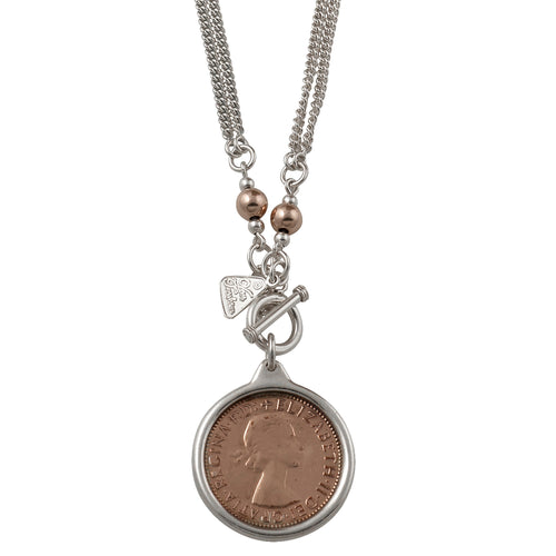 FINE DOUBLE CURB HALF PENNY NECKLACE