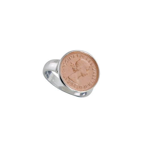 THREEPENCE COIN RING