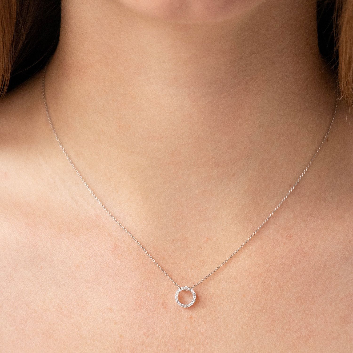 Circle of life diamond pendant