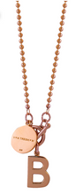 BALL CHAIN NECKLACE WITH INITIAL & VT PLATE