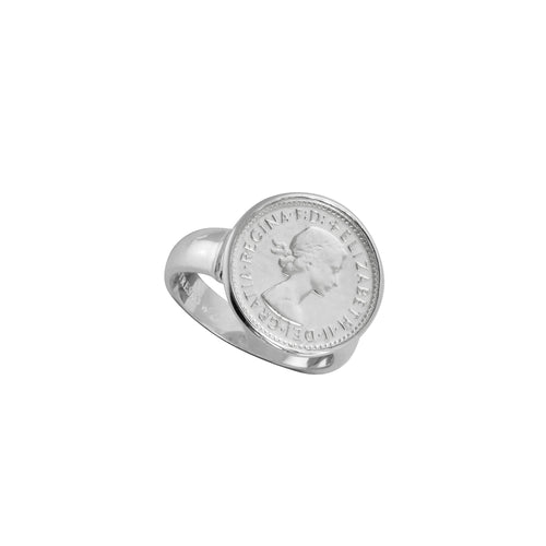THREEPENCE COIN RING