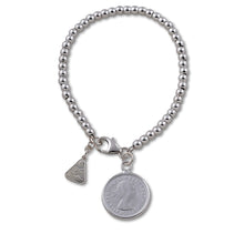 4MM BALL BRACELET WITH SIXPENCE