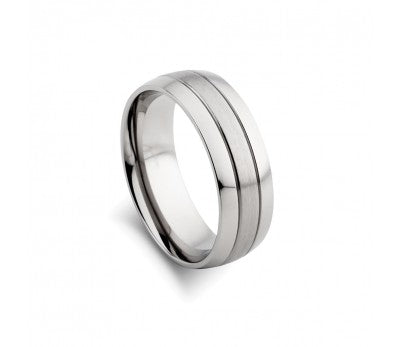 Nero Steel Mens Ring