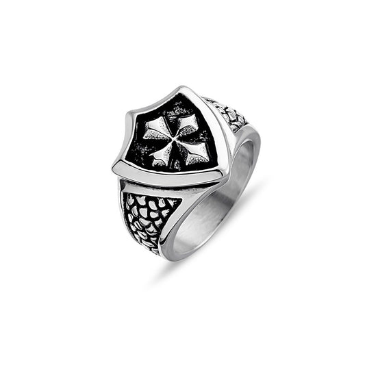 Nero Steel Mens Ring