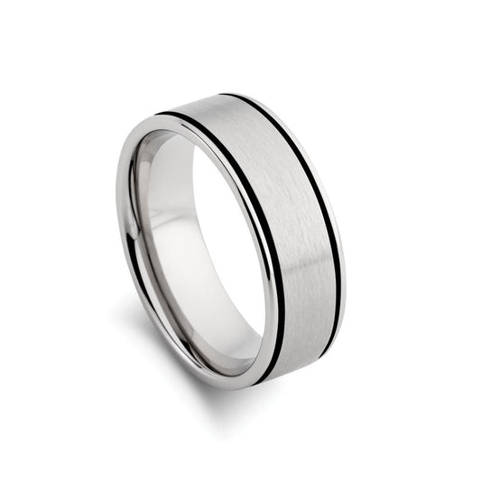 Nero Steel Mens Ring